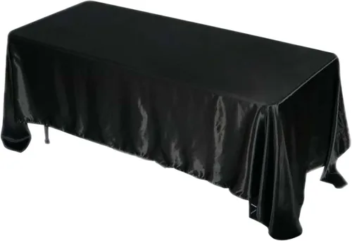Miniatura 9 de Balsa Circle Mantel rectangular lavable de satén de color liso para fiesta de Halloween, 6 piezas de 60 x 102 pulgadas, color naranja, suministros