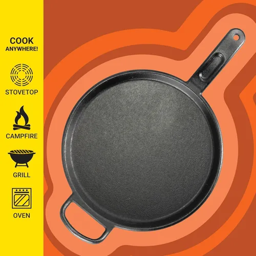 Miniatura 3 de Lodge BOLD Plancha de Hierro Fundido Sazonado de 12 Pulgadas, Utensilios de Cocina de Diseño Vanguardista