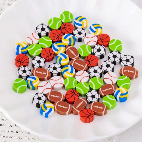 Miniatura 4 de 300 piezas de mini gomas de borrar con patrón de pelotas deportivas, surtido de gomas de borrar novedosas para lápices, a granel para premios