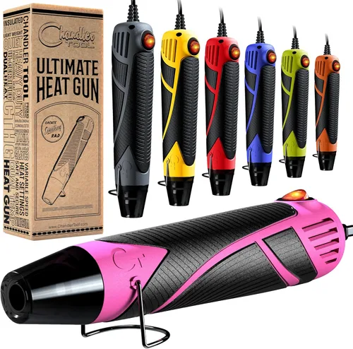 Pistola de calor para manualidades, mini pistola de aire caliente de doble temperatura para resina epoxi, envoltura retráctil, envoltura de vinilo,