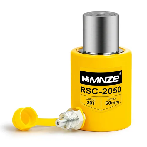 Miniatura 12 de Gato Cilindro Hidráulico de 10T 50mm/2" de Carrera Porta Power Ram Jack Cilindro de Elevación de Acción Simple Se Retrae Automáticamente