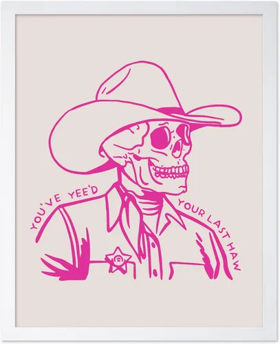 Miniatura 24 de Poster Master Póster retro de vaquera rosa con texto en inglés "Raise Hell", diseño de pared occidental, regalo para hombres y mujeres, decoración