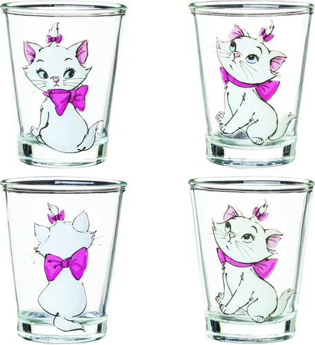 Miniatura 8 de Silver Buffalo Disney Princess con Blancanieves, Cenicienta, Ariel y Belle, paquete de 4 mini vasos, 1.5 onzas Disney Princesas Retrato