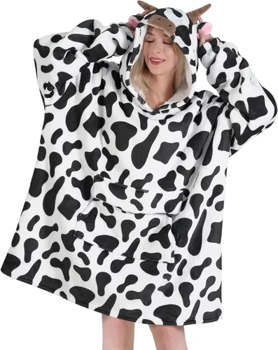 Miniatura 23 de Fiosnow Sudaderas con capucha de pizza y papas fritas para mujeres y hombres, sudaderas con capucha de tamaño grande para adultos, manta portátil