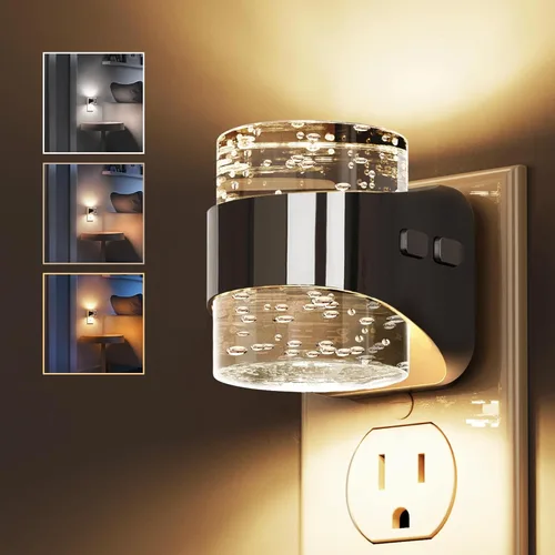 Miniatura 12 de L LOHAS LED Luz nocturna, luces nocturnas de burbujas enchufables a la pared, 3000 K/4000 k/5000 K, luz nocturna de temperatura de color ajustable