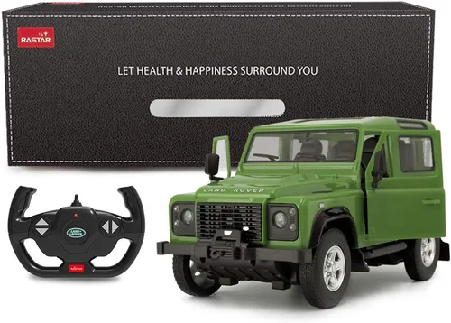 Miniatura 8 de RASTAR Land Rover Defender RC Car, modelo de juguete con control remoto Land Rover 1/14, puertas abiertas por manual, color verde