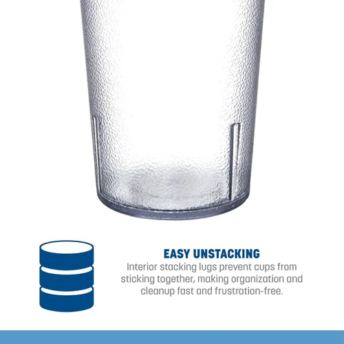Miniatura 4 de Carlisle FoodService Products - Vaso de plástico Stackable™ de 32 onzas, transparente (paquete de 24)