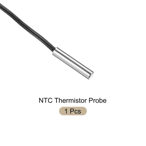 Miniatura 5 de Sonda de termistor NTC 5K de 6.6 pies de acero inoxidable impermeable con sensor de temperatura, [para transmisor digital de temperatura]