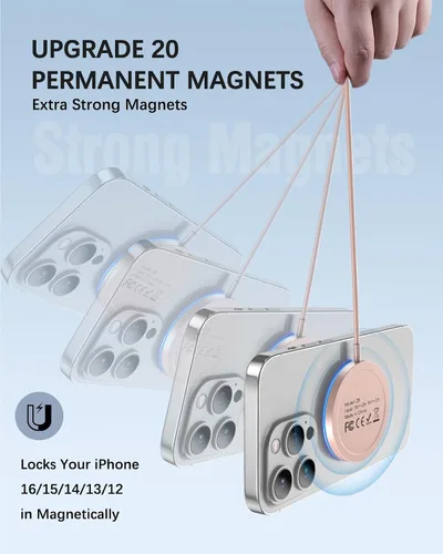 Miniatura 5 de Cargador inalámbrico magnético rápido Apple Mag-Safe para iPhone 15 Pro Max/15 Pro/15/15 Plus/14/13/12 Serie AirPods 3/2/Pro/Pro 2 Almohadilla