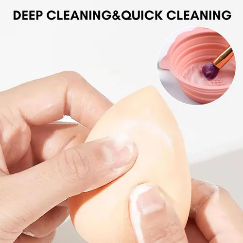 Miniatura 3 de Makartt Limpiador de brochas de maquillaje: solución de limpieza profunda para cepillos de uñas, esponjas y soplos de polvo, fórmula hipoalergénica