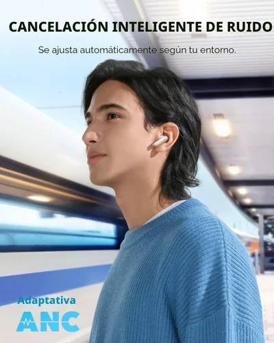 Miniatura 3 de Soundcore P40i by Anker, auriculares inalámbricos con cancelación de ruido, cancelación de ruido adaptativa a ambientes, graves pesados, tiempo