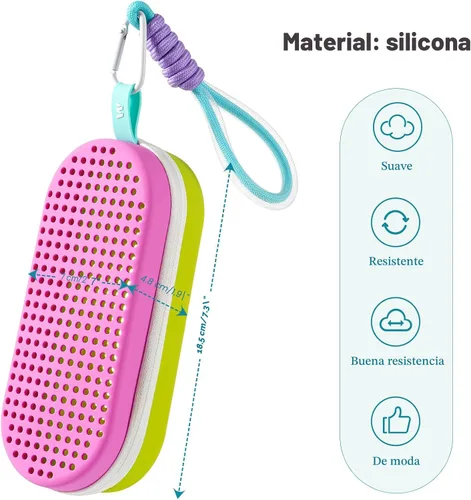Miniatura 2 de Mgsarbny - Funda protectora de silicona para gafas de natación, con orificio de drenaje para gafas