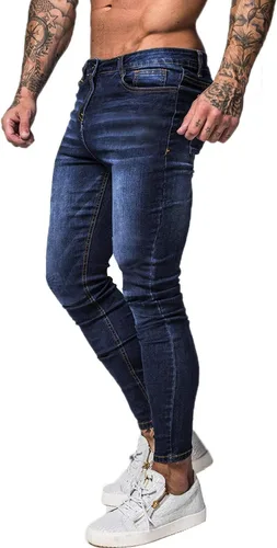 Miniatura 3 de Jeans Gingtto ajustados, desgastados, para hombre