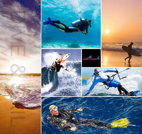Miniatura 6 de Traje de neopreno de dos piezas de neopreno de 0.079 pulgadas, traje de buceo para hombres y mujeres, buceo