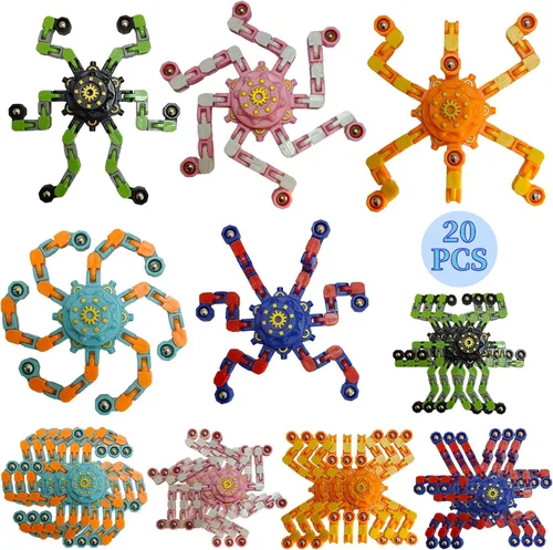 Miniatura 11 de 15 piezas de juguetes giratorios para ansiedad, regalos de fiesta, premios para niños, adultos, niños y niñas, robot transformable para aliviar