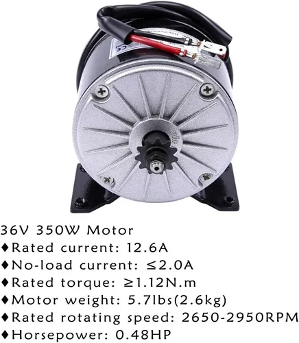 Miniatura 2 de TDPRO JCMOTO 36 V 350 W cepillado velocidad motor y controlador conjunto para scooter eléctrico Go Kart bicicleta e bicicleta triciclo ciclomotor