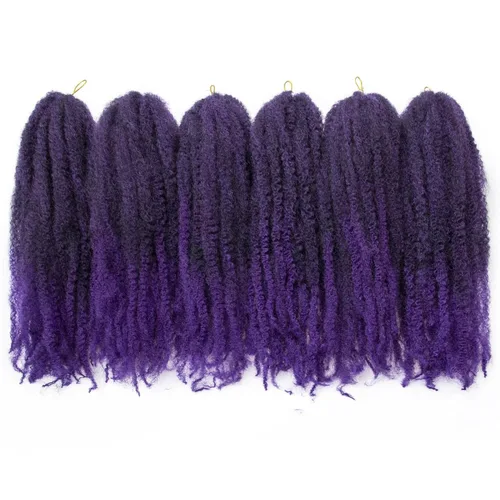 Miniatura 34 de Cabello trenzado Marley Twist de 18 pulgadas, extensiones sintéticas suaves, esponjosas y versátiles para estilos de aspecto natural, perfecto