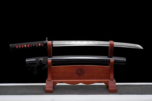 JIHPEN sword - Katana corta, espada wakizashi japonesa hecha a mano de acero al carbono 1045 espiga completa -31 pulgadas