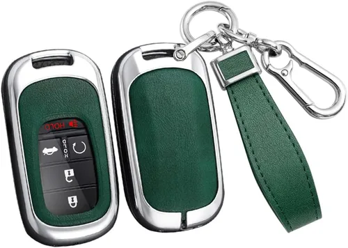Miniatura 15 de ontto Funda de cuero para llavero con llavero de metal para llave de automóvil, compatible con Honda Accord Civic HR-V CR-V Pilot Sport SI EX EX-L