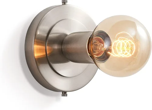 Miniatura 11 de BRIGHTTIA Luna Uno - Aplique de pared de 1 luz, accesorio industrial moderno de mediados de siglo para pared y techo, lámpara minimalista para baño