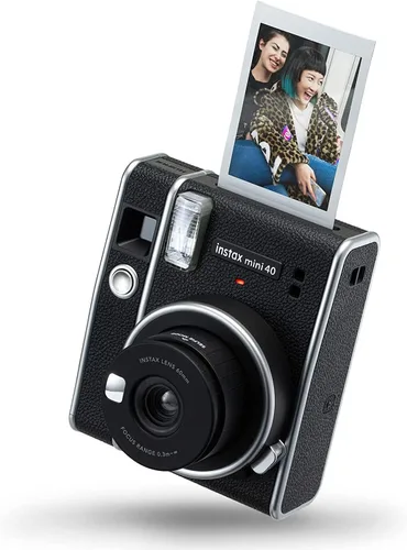 Miniatura 2 de Fujifilm Cámara Instax Mini 40 de película instantánea negra + paquete de 20 impresiones instantáneas Instax