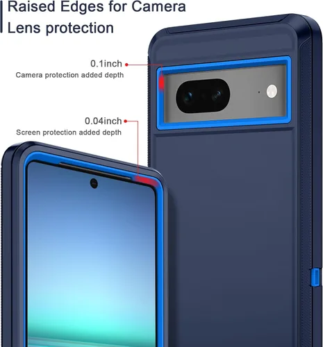 Miniatura 3 de I-HONVA Funda para Google Pixel 7 a Prueba de Golpes/Polvo/Caídas de 3 Capas con Protección Completa del Cuerpo [Sin Protector de Pantalla] Funda
