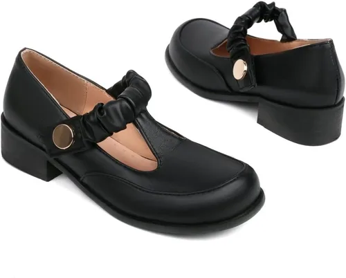 Miniatura 4 de Caradise Zapatos de uniforme para mujer con plataforma Mary Janes