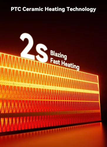 Miniatura 4 de Brightown Calentador de pared enchufable de 450 W, calentador de enchufe portátil con control remoto, pantalla LED clara, calentadores de pared