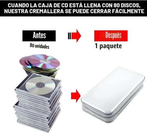 Miniatura 4 de Funda para CD, capacidad 80, con función atril, para almacenamiento de DVD, VCD y Blu-ray (Blanco)