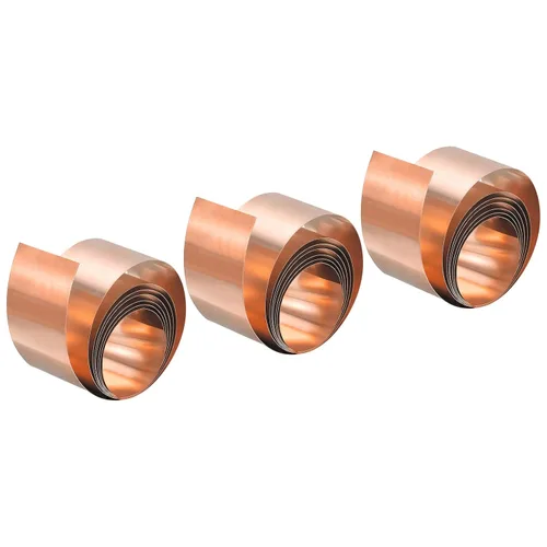 Miniatura 13 de Uxcell Hoja de rollo de hoja de cobre, 3 piezas 0.000x3.937x39.370 in rollo de hoja de cobre puro para manualidades, reparaciones eléctricas, puesta
