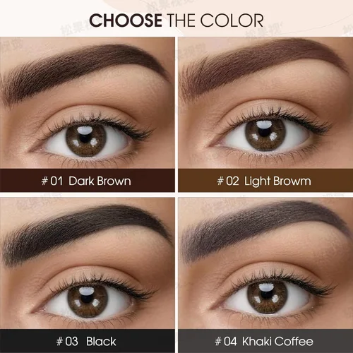 Miniatura 6 de [Paquete de 2]Lápiz de cejas, resistente al agua, maquillaje de cejas con dos extremos, kit profesional de mejora de cejas con cepillo para cejas
