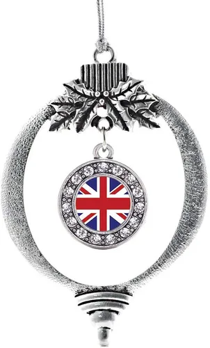 Miniatura 20 de Inspired Silver - Twin One - Adorno festivo de Navidad de plata - Adorno festivo de árbol de Navidad con dije de círculo y circonita cúbica