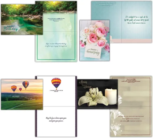 Miniatura 5 de 48 tarjetas de felicitación religiosas para todas las ocasiones, paquete económico 1, versión King James, tarjetas de felicitación basadas en la fe