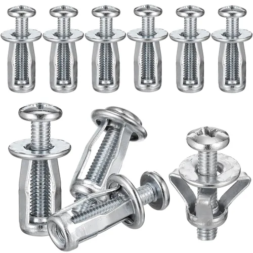 ULTECHNOVO Tornillo de expansión hueca para puerta, anclaje de puerta de 0.9 x 0.43 pulgadas, cierre de fijación de cavidad de metal para puertas de