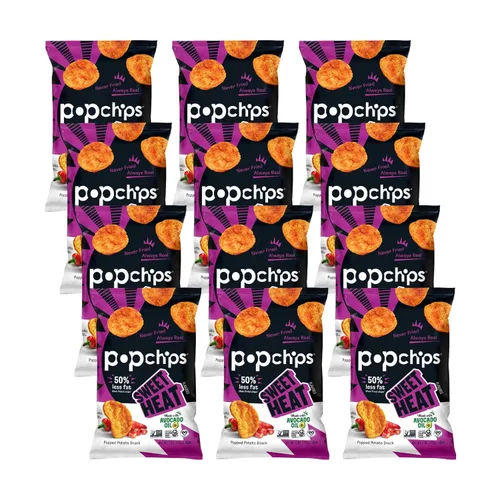 Miniatura 18 de Popchips Paquete variado de papas fritas, porciones individuales de 0.8 onzas (paquete de 24), 4 sabores: 8 sal marina, 8 barbacoa, 4 crema agria