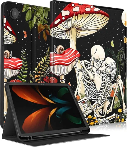 Miniatura 12 de Uppuppy Funda para Samsung Galaxy Tab A8 de 10.5 pulgadas para niños, niñas, folio para mujeres, diseño floral femenino, bonita, adolescente