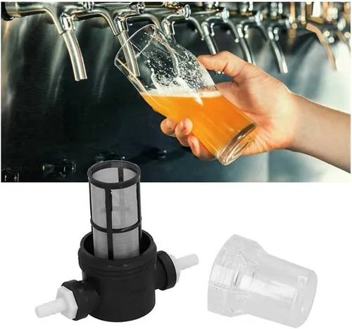 Miniatura 4 de Filtro de cerveza en línea para cerveza de barril para elaboración casera - Filtro de agua y cerveza de malla de 150 micrones y 80 - para lotes