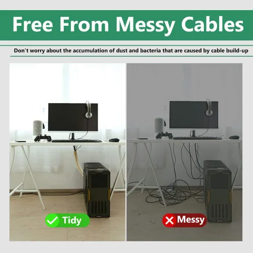 Miniatura 5 de StangH Organizador de mangas para organizar cables, 19 pulgadas, para el hogar y la oficina, con cremallera, organizador de cables, envoltura
