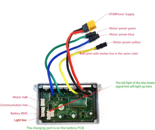VBESTLIFE Controlador eléctrico de la vespa de la aleación de aluminio, kit original de la asamblea del tablero de control del controlador para la