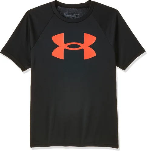 Under Armour Camiseta de manga corta con logotipo grande para niño