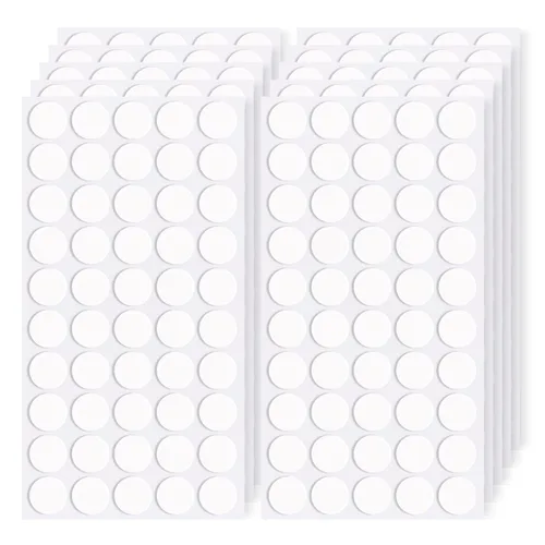 Miniatura 11 de Masilla para pósteres, 500 piezas de puntos adhesivos de 0.24 pulgadas, tachuelas adhesivas extraíbles de doble cara, calcomanías de montaje