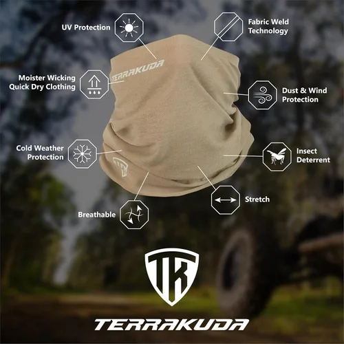 Miniatura 2 de Terra Kuda - Funda multiuso para cara y cuello antideslizante ligera transpirable para protección del sol y polvo balaclava