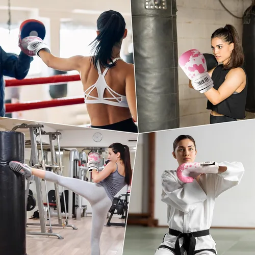 Miniatura 7 de FINGER TEN Guantes de boxeo para mujeres, para entrenamiento de boxeo profesional, saco pesado, artes marciales mixtas, sparring, kickboxing