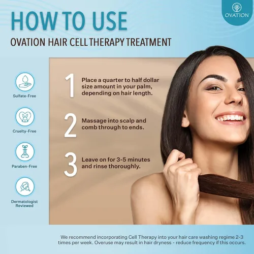Miniatura 4 de Ovation Hair Cell Therapy - Tratamiento para el crecimiento del cabello y el cuero cabelludo para hombres y mujeres, para todo tipo de cabello