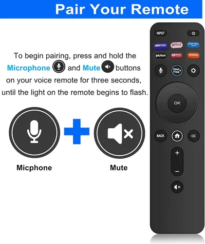 Miniatura 3 de Control remoto por voz para Vizio Smart TV, XRT260 Reemplazo remoto para todos los televisores Vizio LED LCD HD 4K UHD HDR Smart TV con teclas
