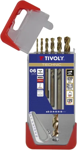 Miniatura 3 de TIVOLY - Juego de brocas escalonadas metálicas de alto rendimiento - Especialmente diseñadas para perforar acero inoxidable y aceros resistentes - 6