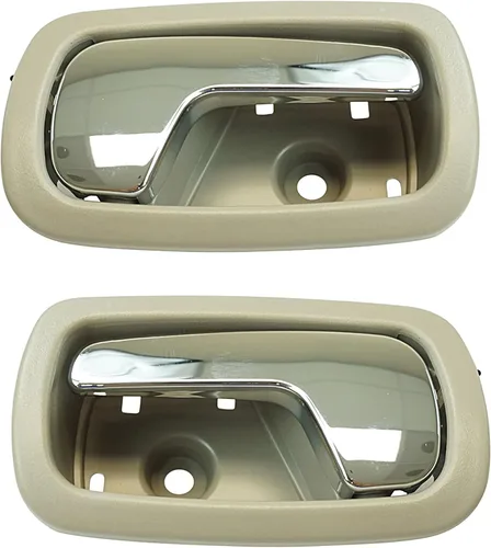 Miniatura 55 de TRQ Juego de 2 manijas de puerta interior trasera cromada y cachemira para Chevy GMC