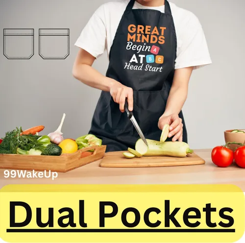 Miniatura 5 de Great Minds - Delantal para profesor, negro, talla única, para estudiantes de escuela, delantal de cocina unisex