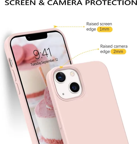 Miniatura 338 de GUAGUA Funda compatible con iPhone 17 Pro Max de 6.9 pulgadas, silicona líquida, goma de gel suave, delgada, forro de microfibra delgada