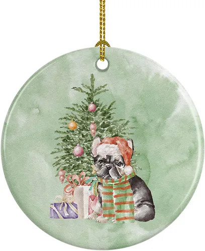 Miniatura 62 de Caroline's Treasures Bulldog, Bulldog inglés #2 y árbol de cerámica adorno colgante para árbol de Navidad, decoración colgante para el hogar
